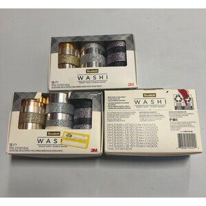 Scotch 15pk Washi Tape: Gold & Glitter Adhesive for Art & Stationery 3pk